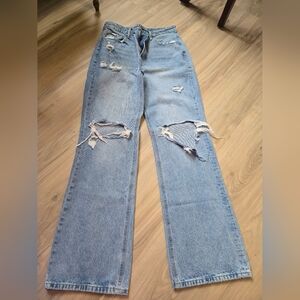 Flying Monkey High Rise Vintage Straight Leg Jeans "Fearless" - Size 25